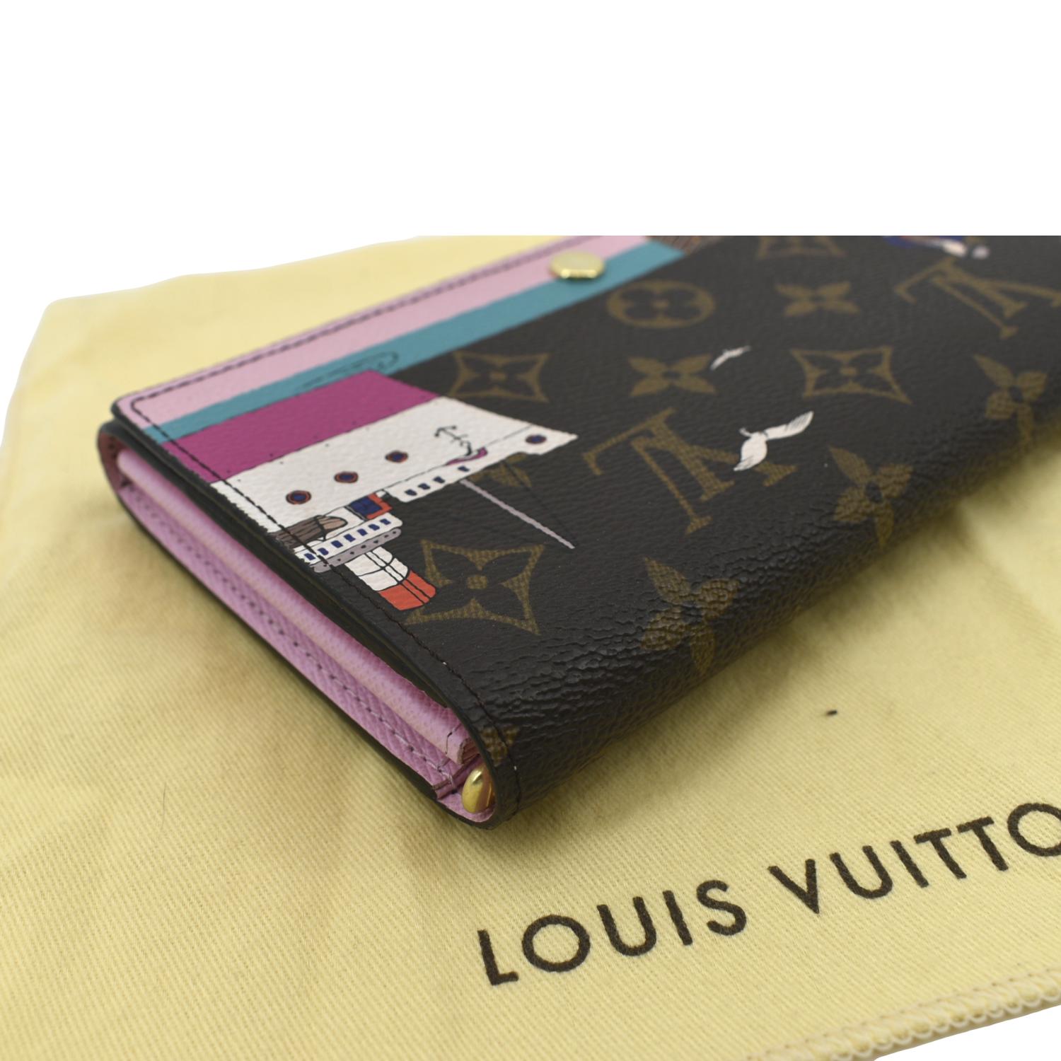 Louis Vuitton Sarah Wallet in Turtledove Monogram Empreinte Canvas  (microchip)