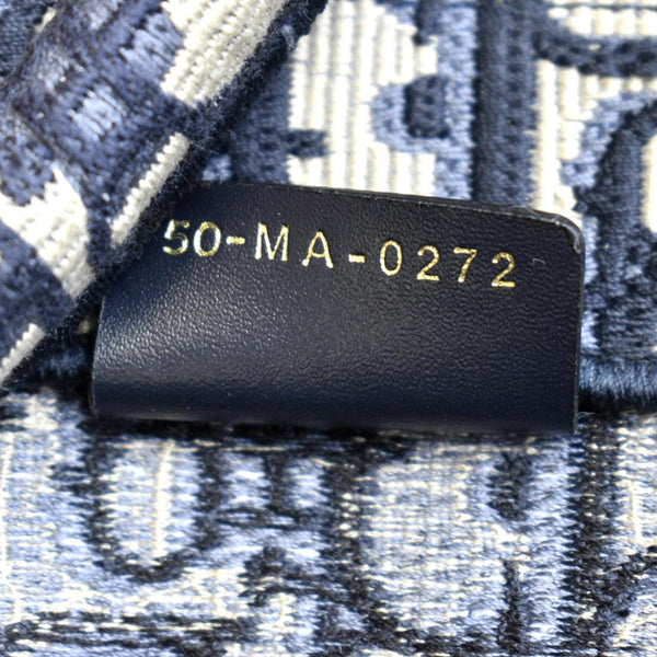 Christian Dior Book Medium Oblique Embroidery Tote Bag - Serial Number