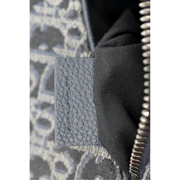 CHRISTIAN DIOR Saddle Oblique Jacquard Crossbody Bag Black