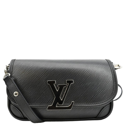 LOUIS VUITTON Buci Epi Grained Leather Shoulder Bag Black