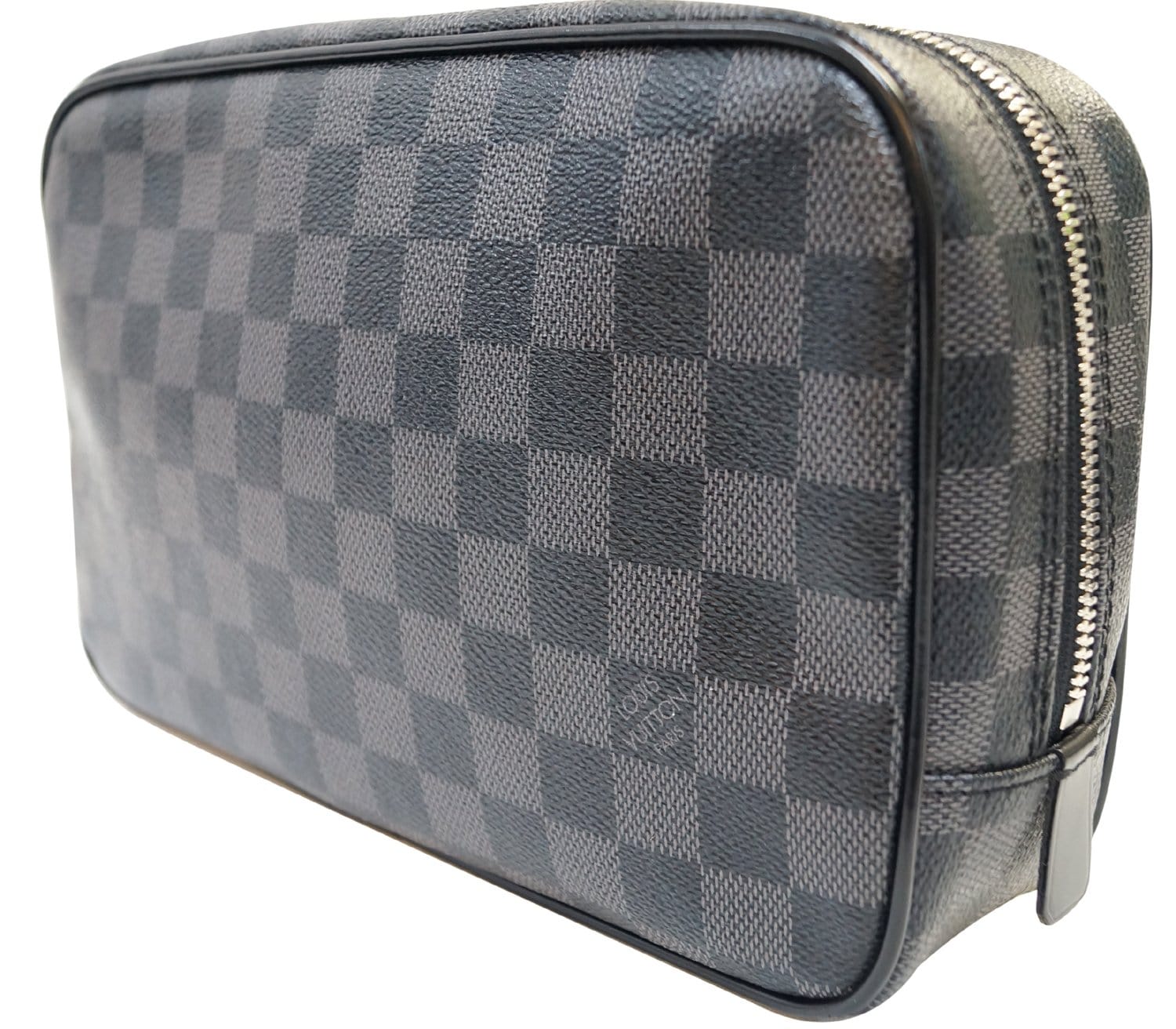 Louis Vuitton travel pouch clutch bag LOUIS VUITTON True suspense double  N41419 Damier Graphite