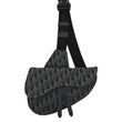 CHRISTIAN DIOR Saddle Oblique Jacquard Crossbody Bag Black