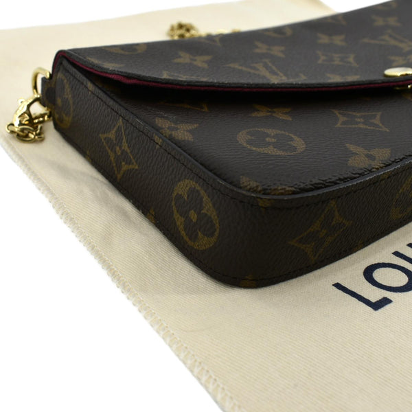 Louis Vuitton Felicie Monogram Canvas Crossbody Bag - Bottom Left