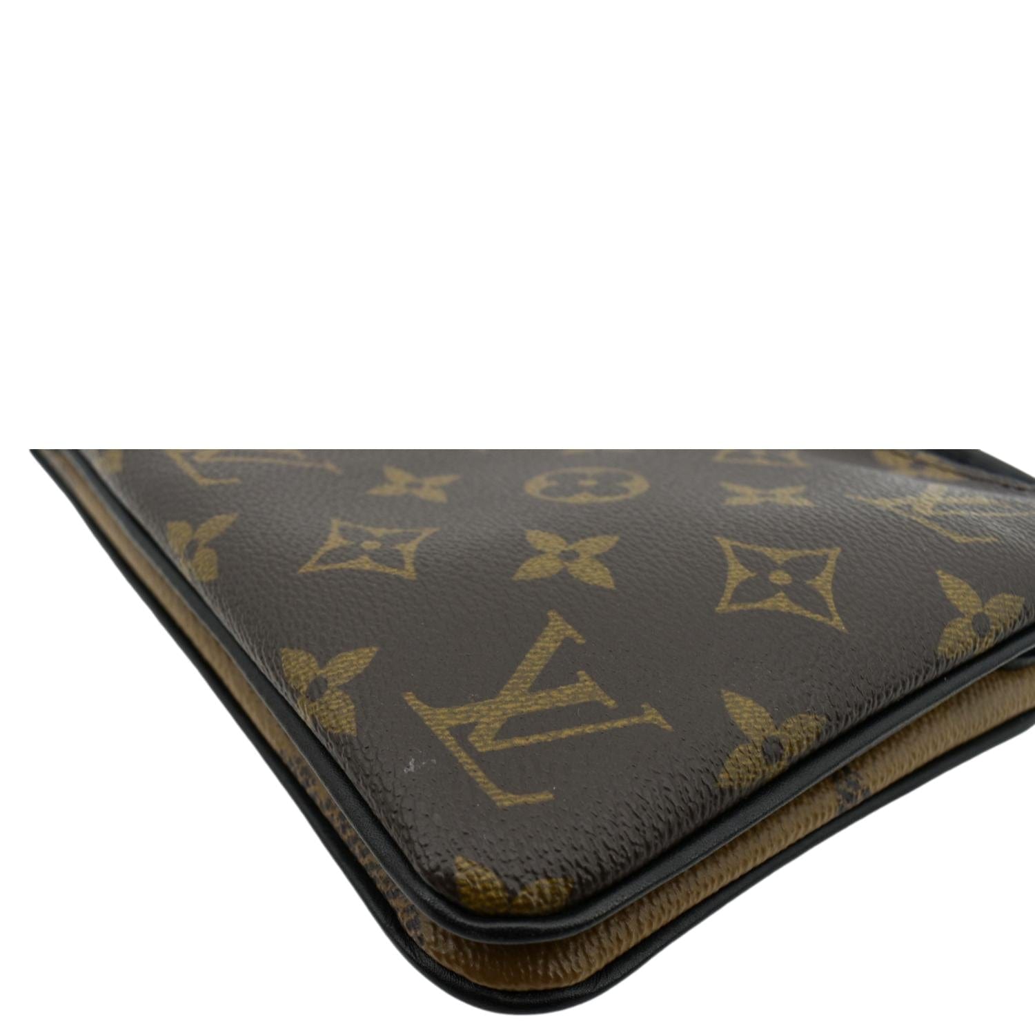 Louis Vuitton Double Zip Pochette Reverse Monogram Giant Brown 2380081