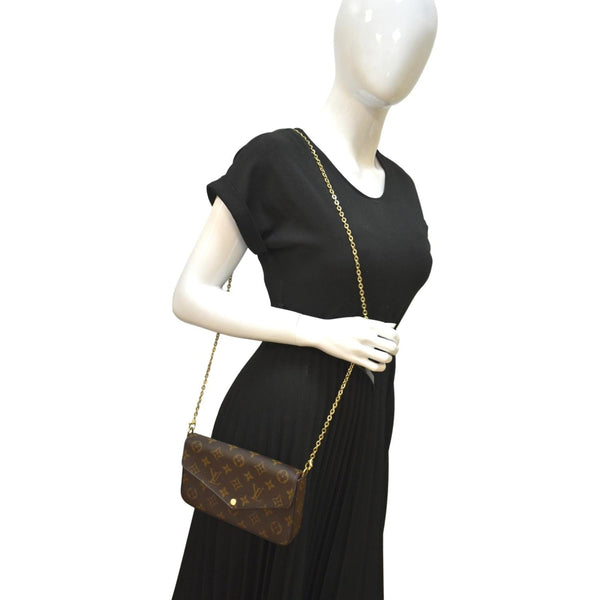 Louis Vuitton Felicie Monogram Canvas Crossbody Bag - Full View