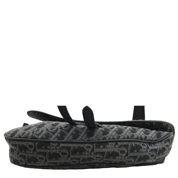 CHRISTIAN DIOR Saddle Oblique Jacquard Crossbody Bag Black