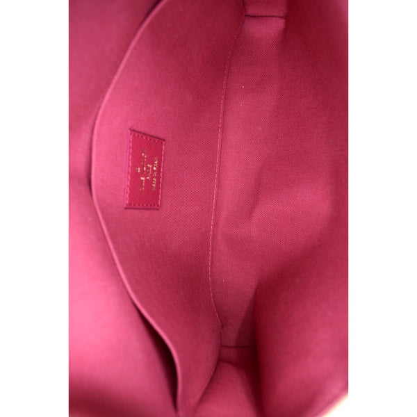 LOUIS VUITTON Studded Pochette Felicie Damier Azur Crossbody Bag White