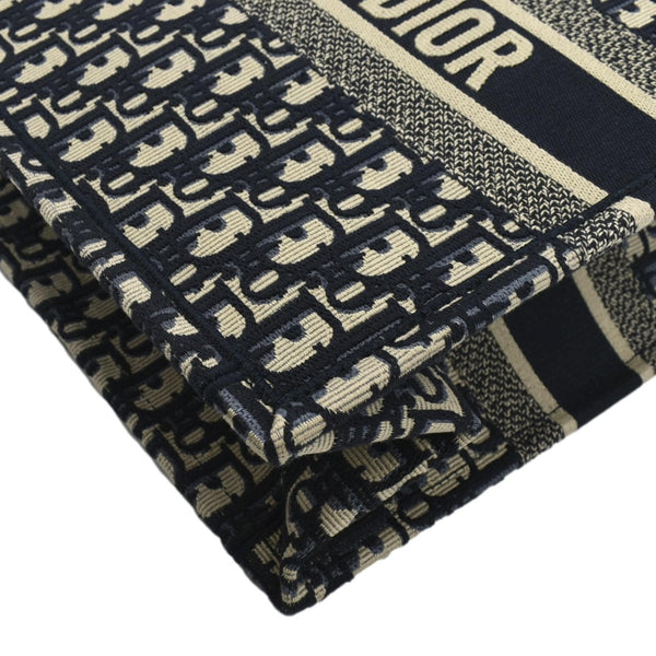 Christian Dior Book Medium Oblique Embroidery Tote Bag - Bottom Right Corner