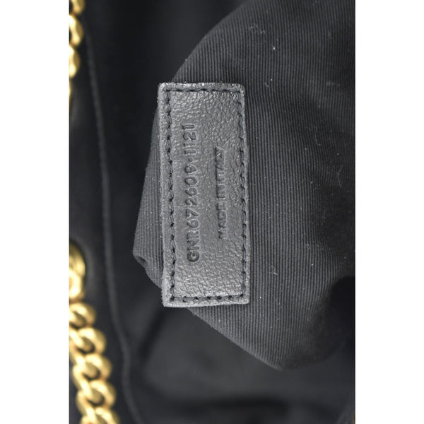 YVES SAINT LAURENT Sequin Leather Backpack Bag Black