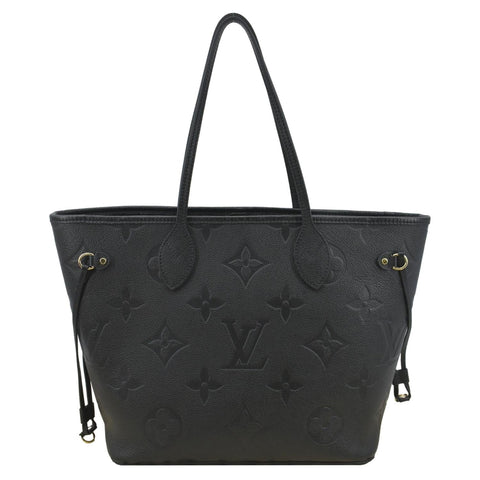 LOUIS VUITTON Neverfull MM Monogram Empreinte Tote Bag Black