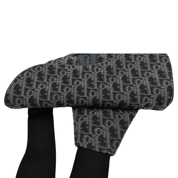 CHRISTIAN DIOR Saddle Oblique Jacquard Crossbody Bag Black