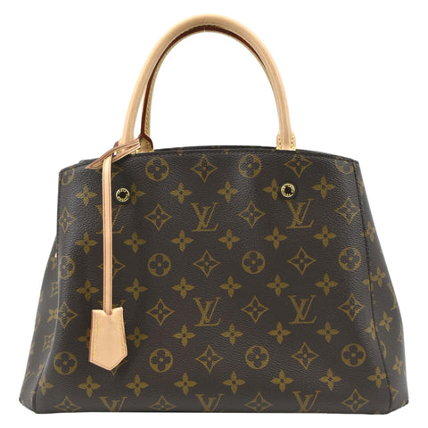 LOUIS VUITTON Montaigne MM Monogram Canvas Shoulder Bag Brown