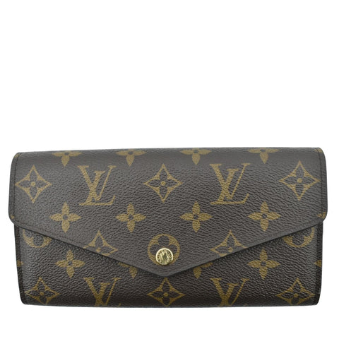 LOUIS VUITTON Sarah Monogram Canvas Wallet Brown