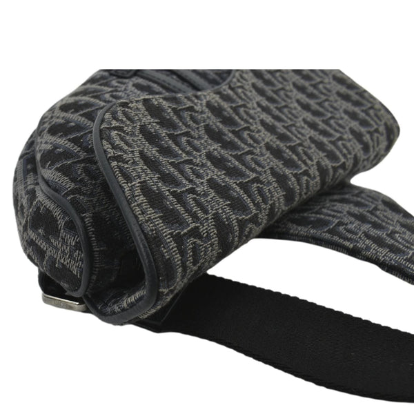 CHRISTIAN DIOR Saddle Oblique Jacquard Crossbody Bag Black