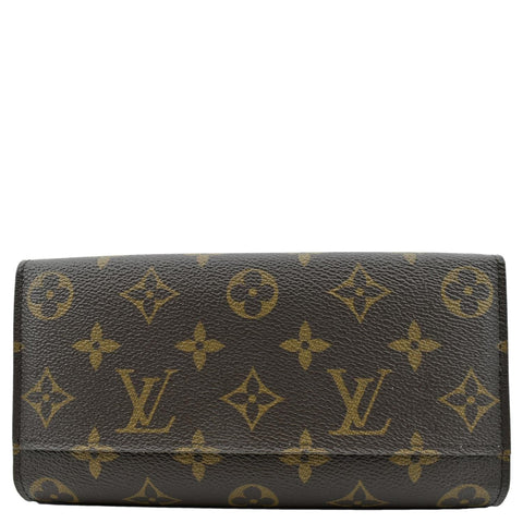LOUIS VUITTON Sarah Monogram Canvas Wallet Brown