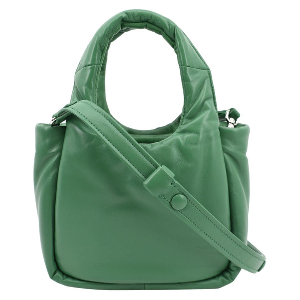 Prada Small Padded Soft Leather Shoulder Bag Dark Green - Back