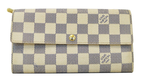 LOUIS VUITTON Damier Azur Portefeiulle Sarah Long Bifold Wallet