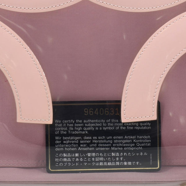 Chanel  Coco Logo PVC Vinyl Tote Shoulder Bag Light Pink