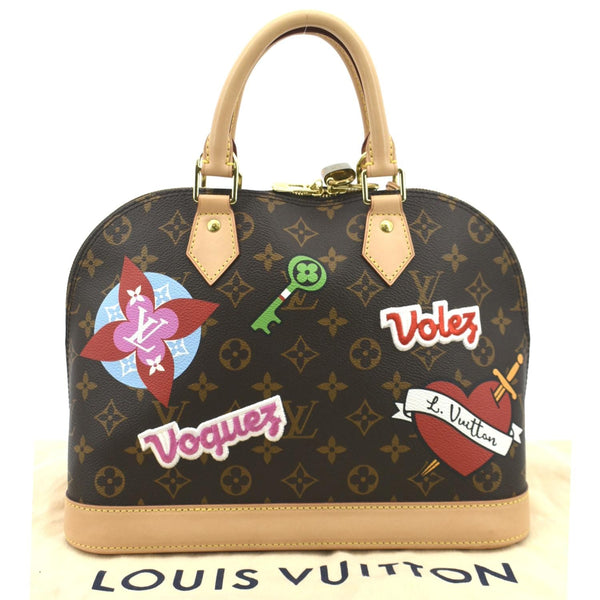 Louis Vuitton Alma PM Patches Canvas Satchel Bag  - Back