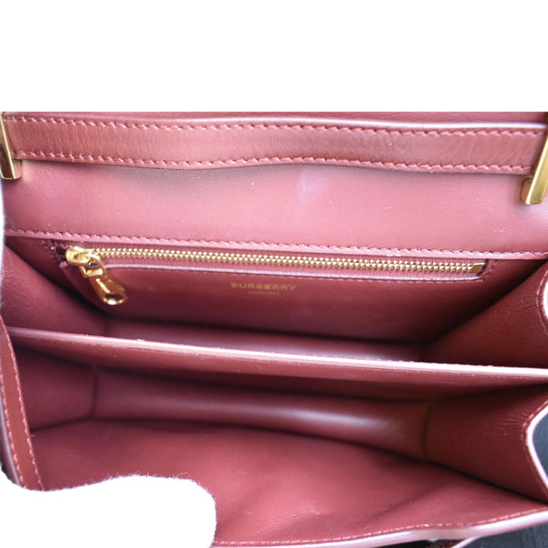 BURBERRY Tb Lola Leather Shoulder Bag Red