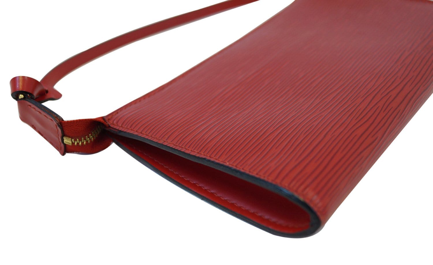 LOUIS VUITTON Epi Leather Red Pochette Accessoires Pouch