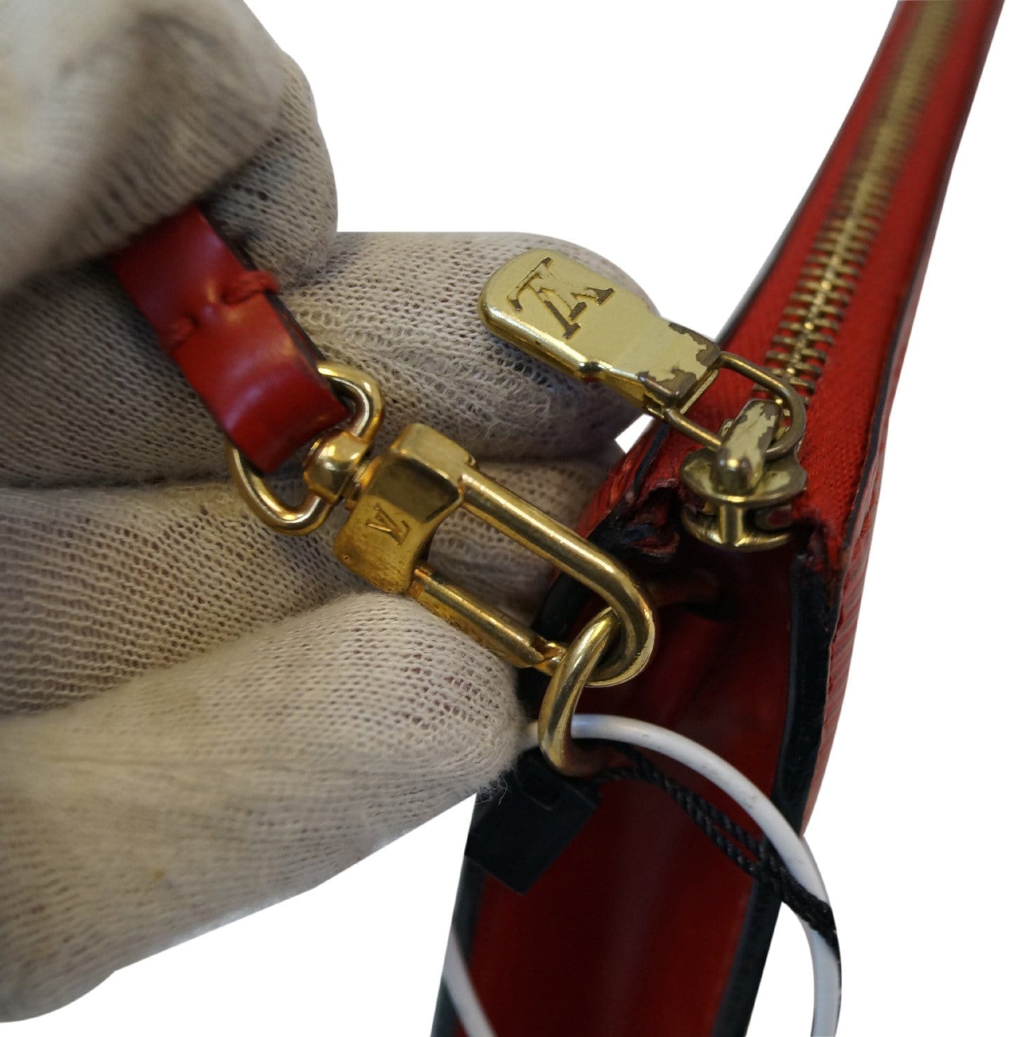 Pochette accessoire leather handbag Louis Vuitton Red in Leather - 32363825