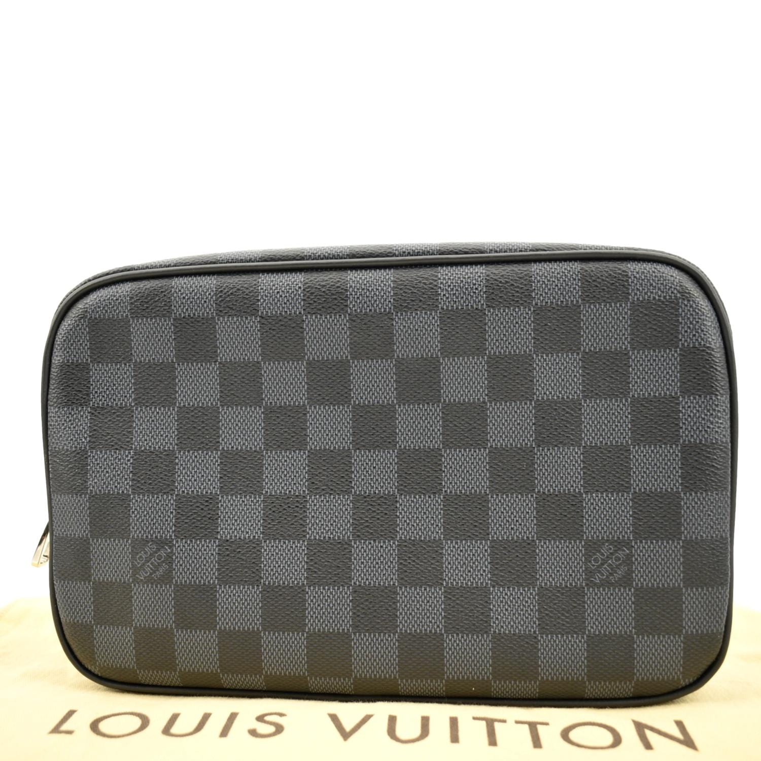 Louis Vuitton Black Damier Graphite Toiletry Pouch Poche Toilette 12lv –  Bagriculture