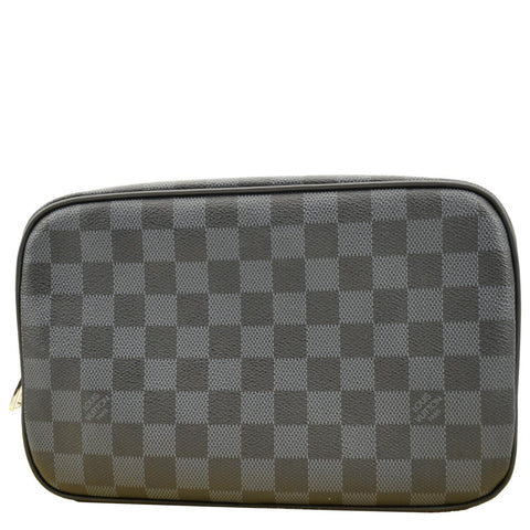LOUIS VUITTON Toilet GM Damier Graphite Pouch Black