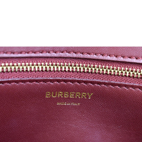 BURBERRY Tb Lola Leather Shoulder Bag Red