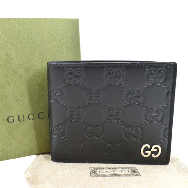 Gucci GG Leather Bifold Men's Wallet - Full View