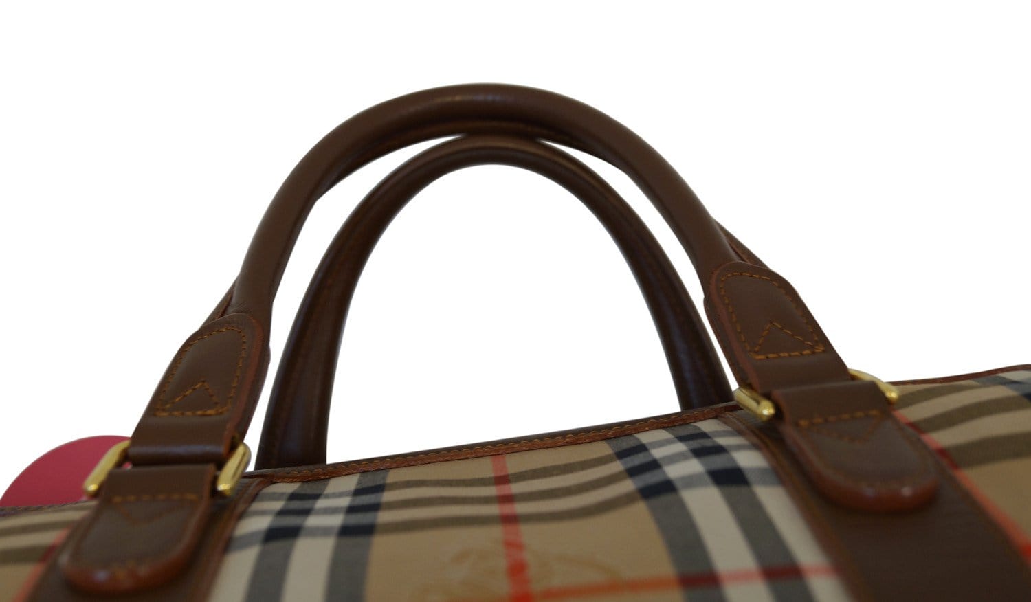 Sold at Auction: BURBERRY Nova Check Dome Leather Satchel, Bag