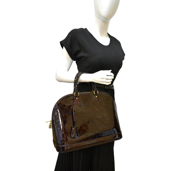 Louis Vuitton Alma GM Monogram Leather Satchel Bag - Full View