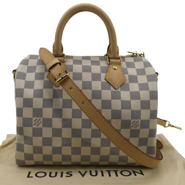 Louis Vuitton Speedy 25 Bandouliere Shoulder Bag White - Back
