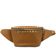 Valentino Spike Leather Belt Bag in Camel Color - Front