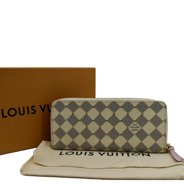 Louis Vuitton Studded Clemence Damier Azur Wallet Rose - Product