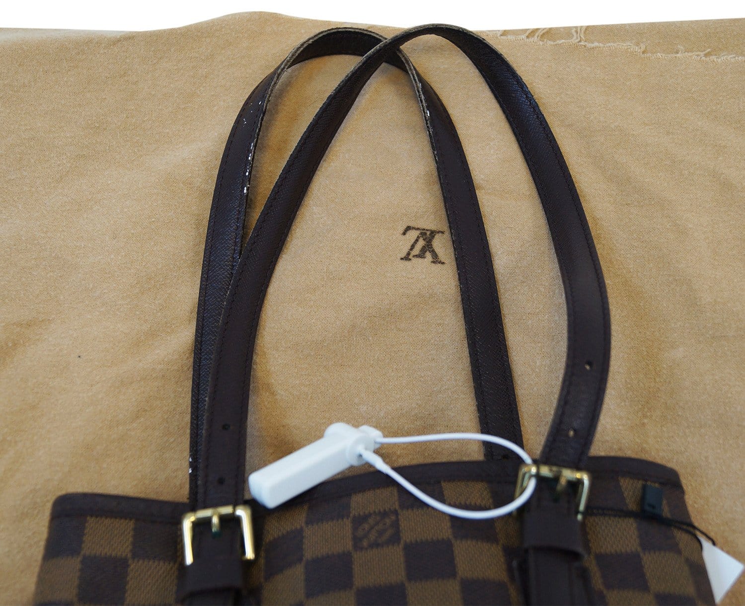 LOUIS VUITTON Damier Ebene Marais Bucket Shoulder Bag PM AR0938 –  LuxuryPromise
