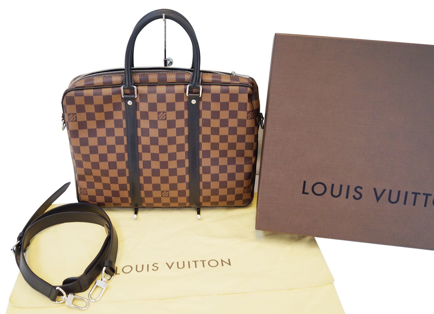 Louis Vuitton Monogram Canvas Porte-Documents Voyage PM Messenger Bag –  LuxeDH