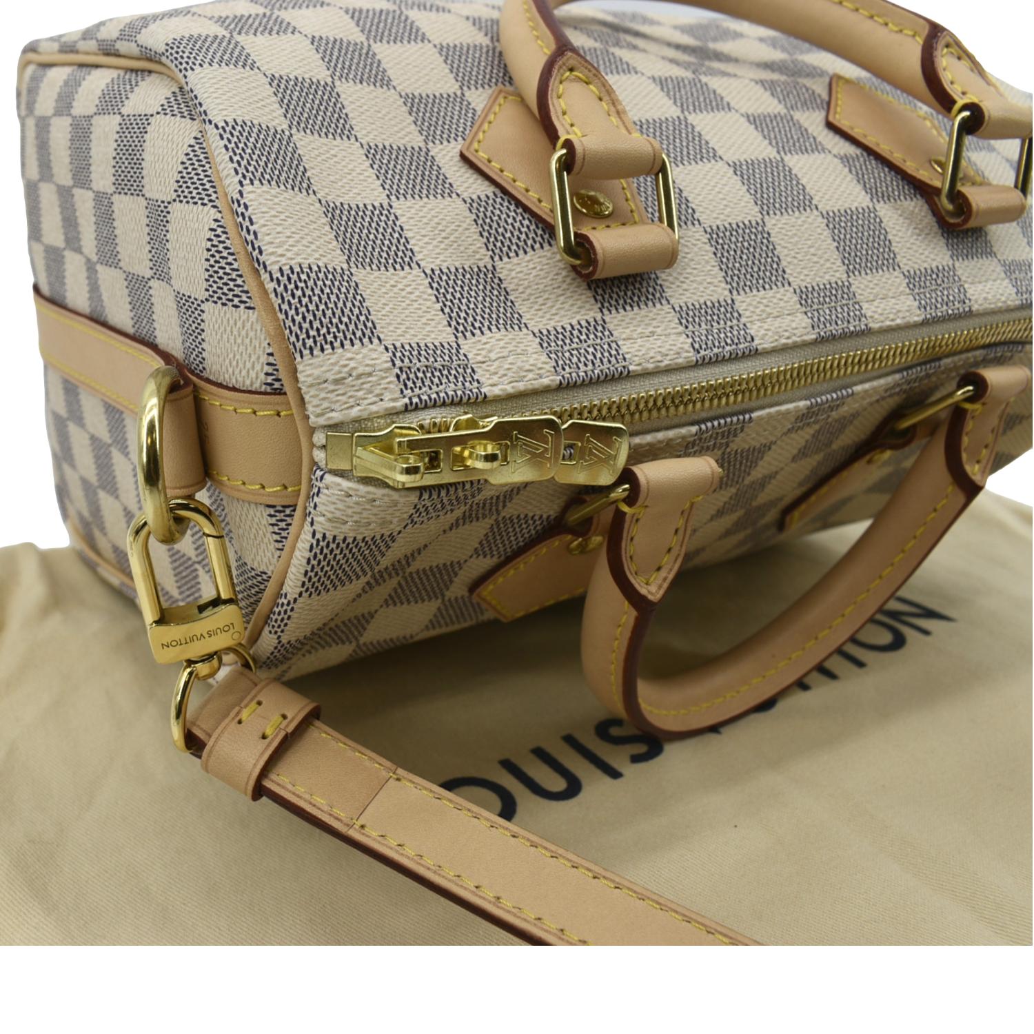 Louis Vuitton Speedy 25 Bandouliere Shoulder Bag White