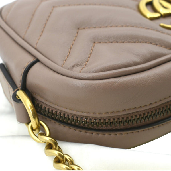 Gucci GG Marmont Mini Matelasse Leather Crossbody Bag - Top Right