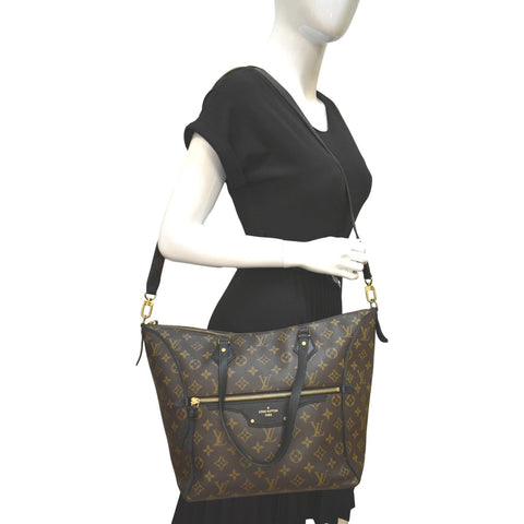 LOUIS VUITTON Tournelle MM Monogram Canvas Shoulder Bag Black