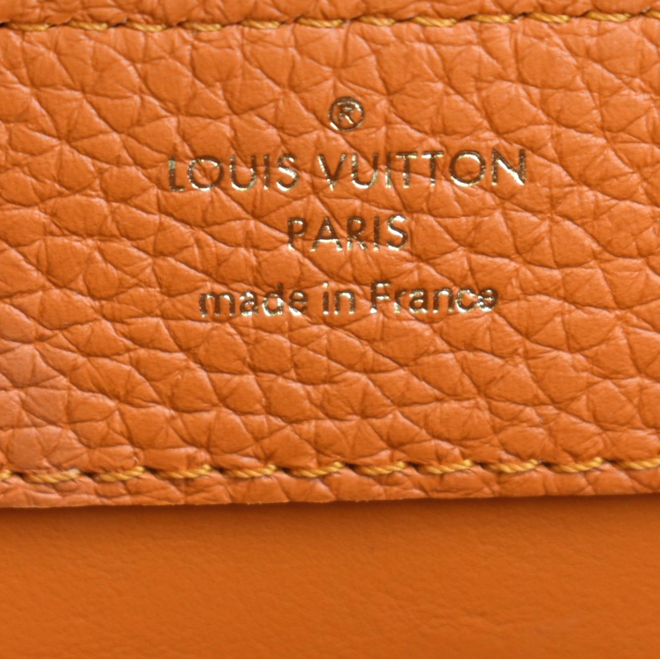 Louis Vuitton LV Keepall 50 Orange Taurillon Monogram Leather ref
