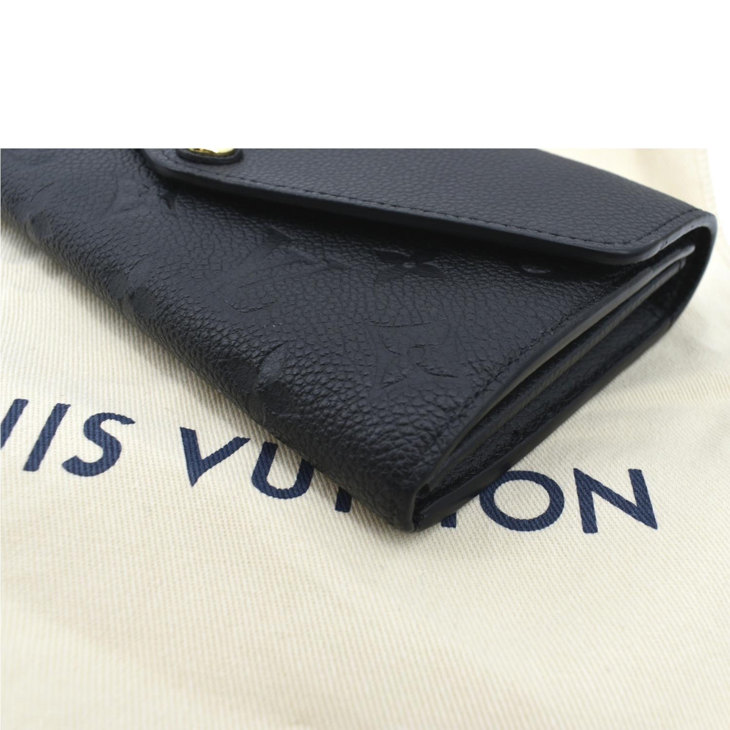 Louis Vuitton Black Monogram Empreinte Leather Sarah Wallet Louis