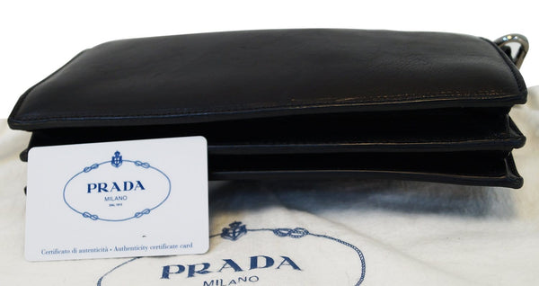 PRADA Saffiano Leather Black Crossbody Bag