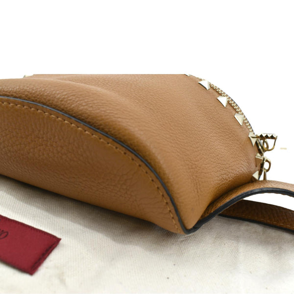 Valentino Spike Leather Belt Bag in Camel Color - Bottom Right