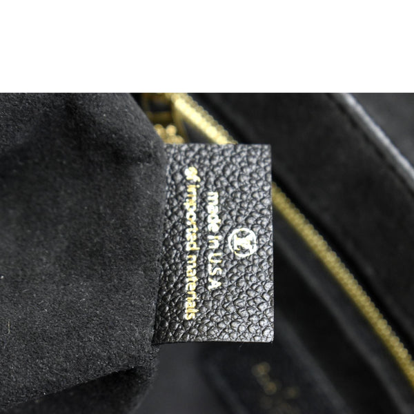 LOUIS VUITTON Saint Germain MM Monogram Empreinte Leather Shoulder Bag Black