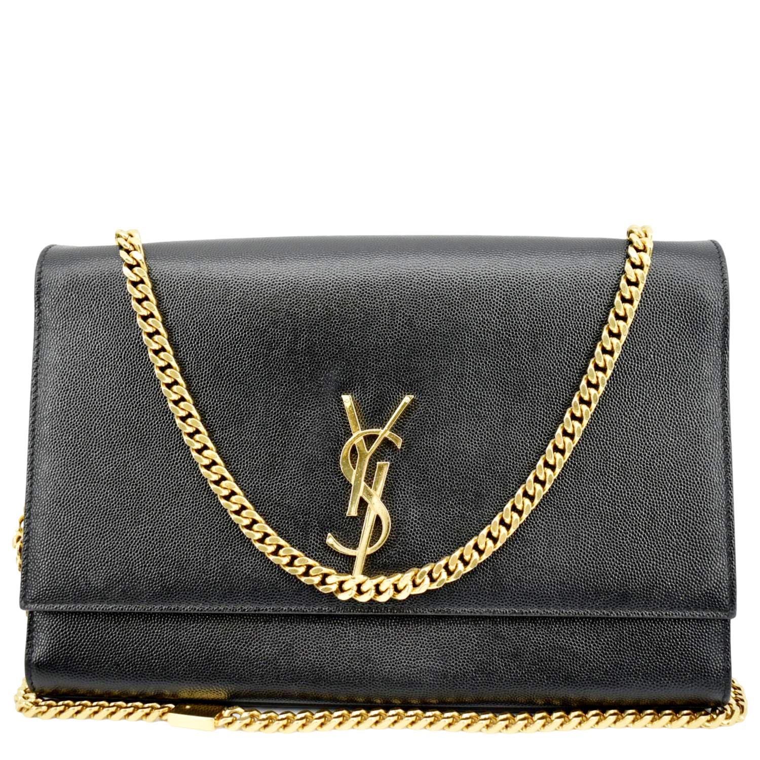 YVES SAINT LAURENT Kate Leather Shoulder Bag Black