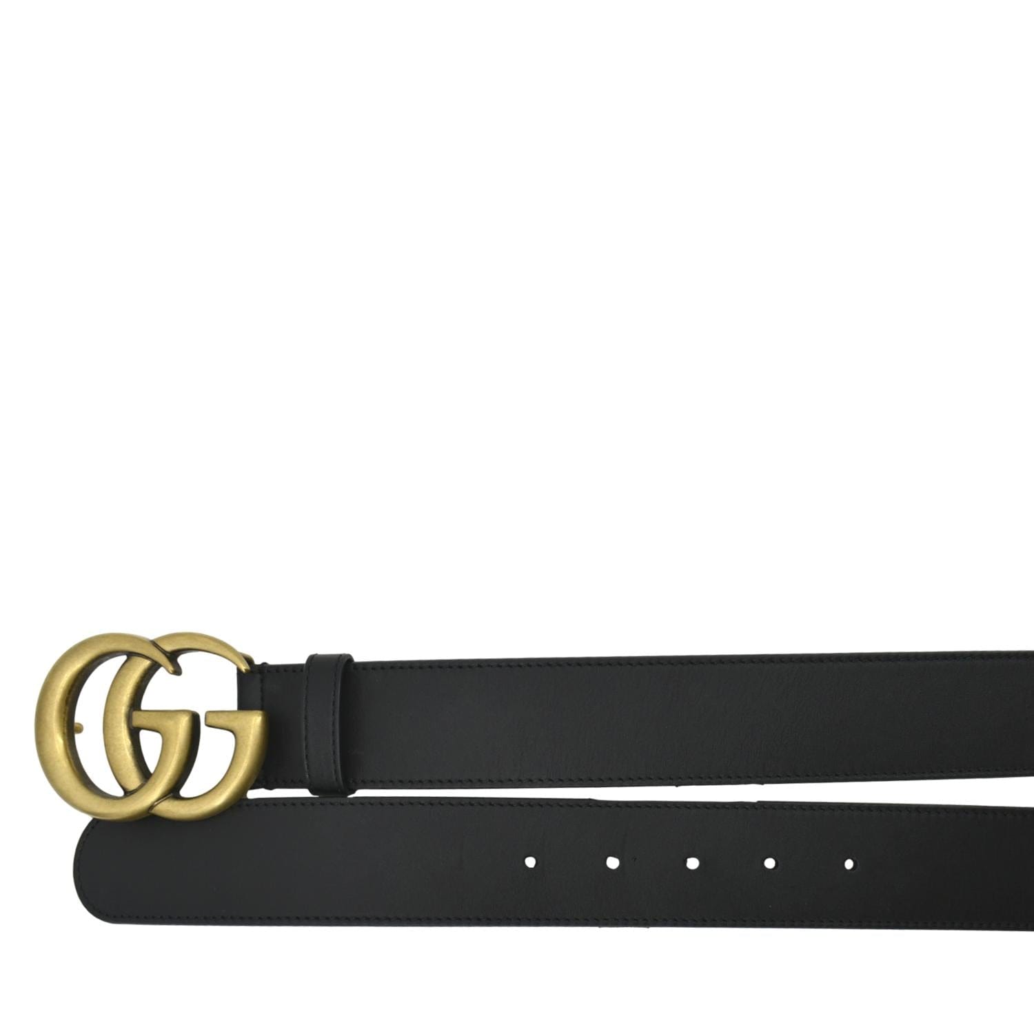 Gucci Black Belt Sale Womens with Golden Monogram comes with Box