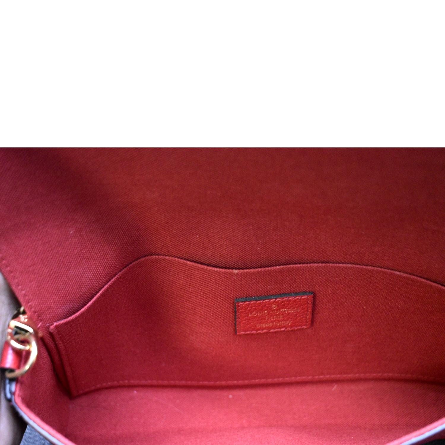 Louis Vuitton Red Leather Monogram Empreinte Felicie Zip Pouch