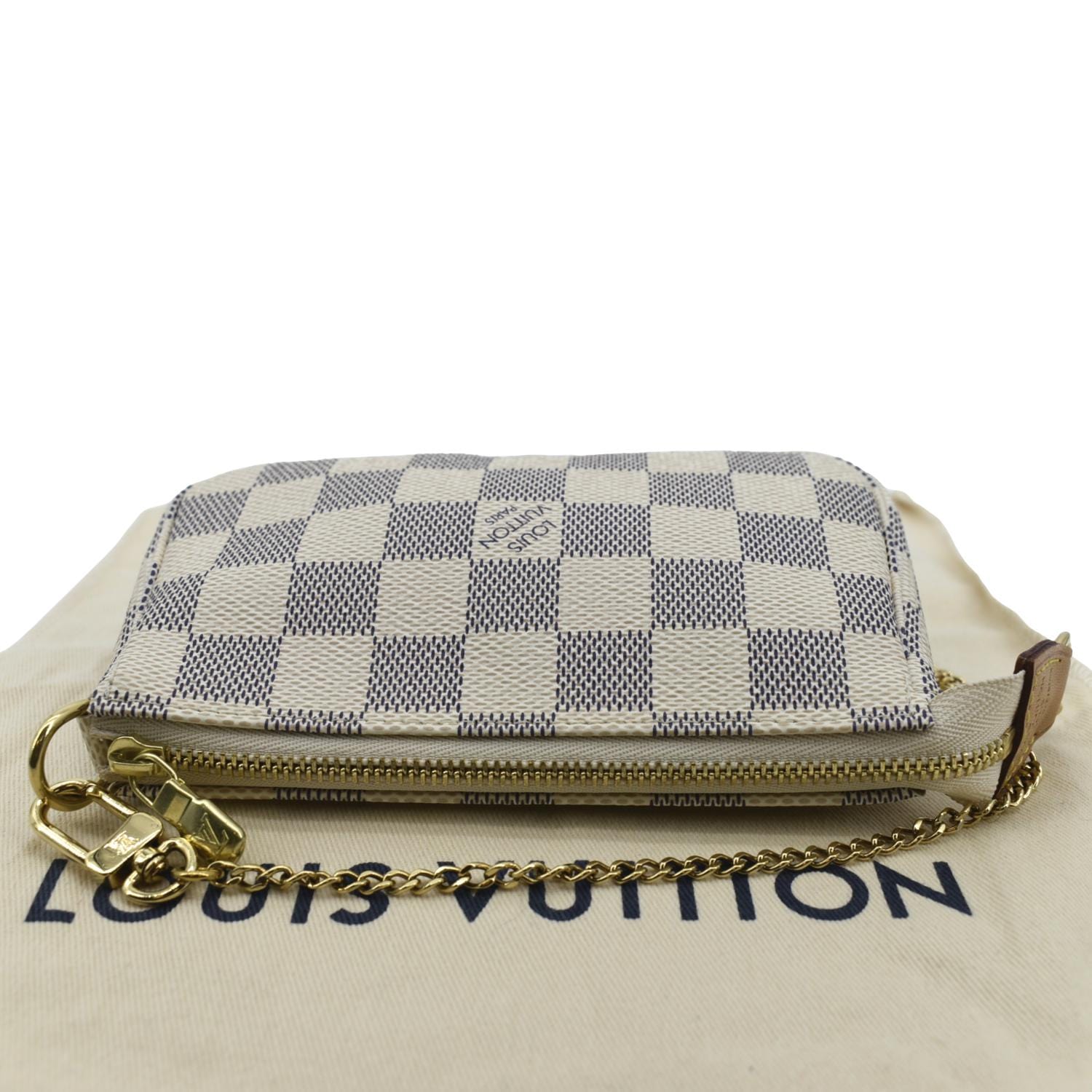 Sell Louis Vuitton Double Zip Pochette Damier Azur - Grey/White