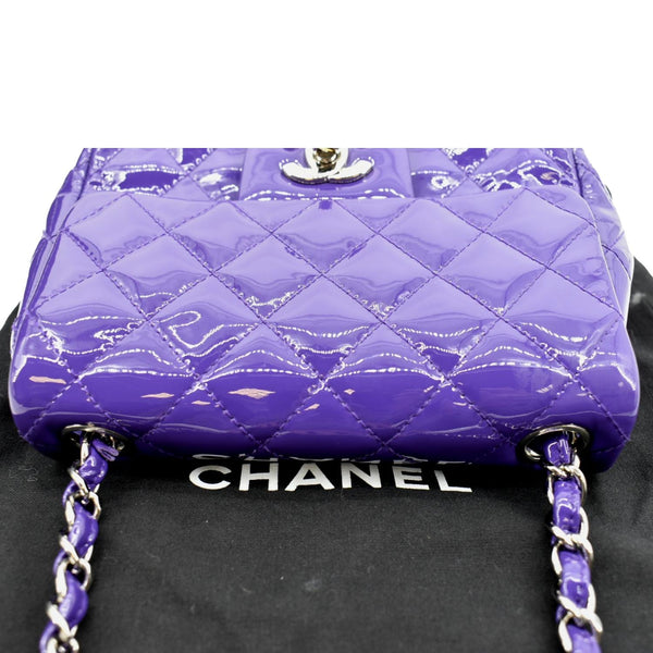 Chanel Mini Flap Patent Calfskin Leather Shoulder Bag - Top